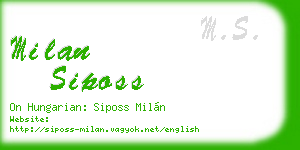 milan siposs business card